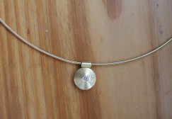 diamond necklace on spiral